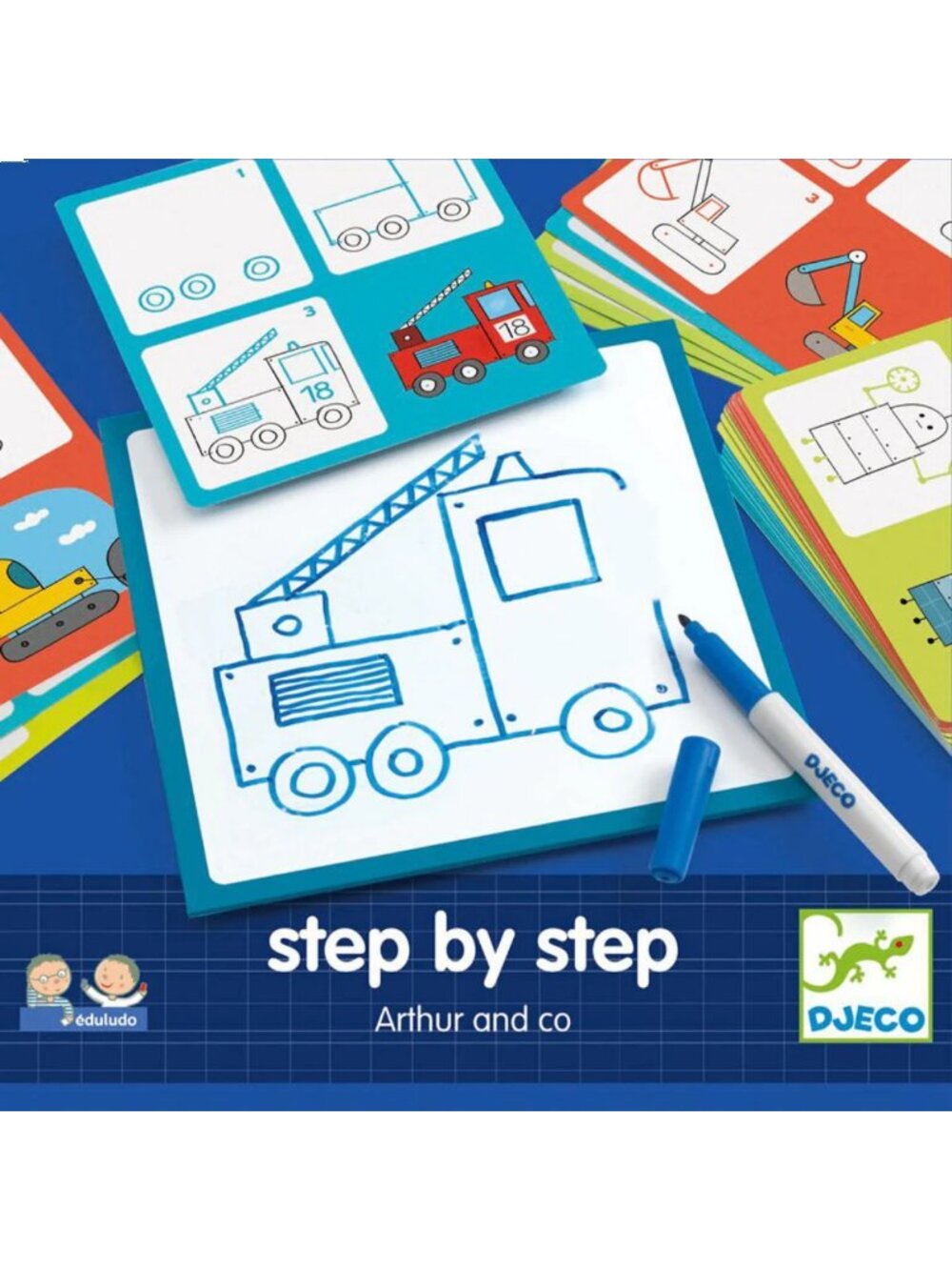 New Sealed Djeco Learn to Draw-Step by Step Draw Arthur and Co